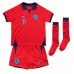 Camiseta Inglaterra Marcus Rashford #11 Segunda Equipación Replica Mundial 2022 para niños mangas cortas (+ Pantalones cortos)